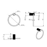 Bella Vista Bathware Mica Fluted Towel Ring