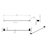 Bella Vista Bathware Mica Fluted 800mm Single Towel Rail
