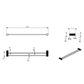 Bella Vista Bathware Mica Fluted 800mm Double Towel Rail
