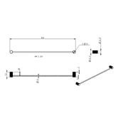 Bella Vista Bathware Mica Fluted 800mm Single Towel Rail