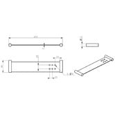 Bella Vista Bathware Mica 400mm Stainless Steel Shower Shelf