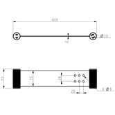 Bella Vista Bathware Mica Fluted 400mm Stainless Steel Shower Shelf