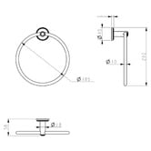 Bella Vista Bathware Mica Heritage Towel Ring
