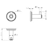 Bella Vista Bathware Mica Heritage Stainless Steel Robe Hook
