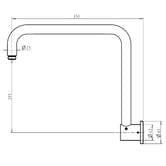 Bella Vista Bathware Mica 363mm Shower Arm