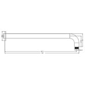 Bella Vista Bathware Mica 500mm Shower Arm