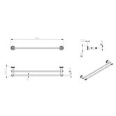 Bella Vista Bathware Mica Heritage Double Towel Rail