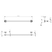 Bella Vista Bathware Mica Heritage Single Towel Rail