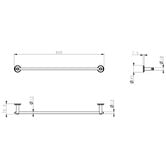 Bella Vista Bathware Mica Heritage Single Towel Rail