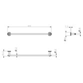 Bella Vista Bathware Mica Heritage Single Towel Rail