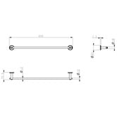 Bella Vista Bathware Mica Heritage Single Towel Rail