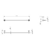 Bella Vista Bathware Mica Heritage Single Towel Rail