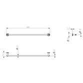 Bella Vista Bathware Mica Heritage Single Towel Rail