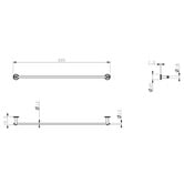 Bella Vista Bathware Mica Heritage Single Towel Rail