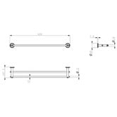 Bella Vista Bathware Mica Heritage Double Towel Rail