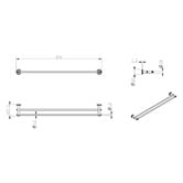 Bella Vista Bathware Mica Heritage Double Towel Rail