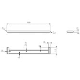 Bella Vista Bathware Supra Double Towel Rail
