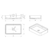 Bella Vista Bathware Astera 500mm Rectangular Solid Surface Inset Basin