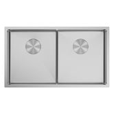 Bella Vista Bathware Luminare 760mm Undermount Double Stainless Steel Kitchen Sink