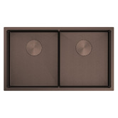 Bella Vista Bathware Luminare 760mm Undermount Double Stainless Steel Kitchen Sink