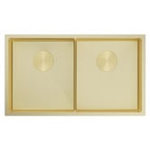 Bella Vista Bathware Luminare 760mm Undermount Double Stainless Steel Kitchen Sink