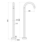 Bella Vista Bathware Mica Floor Mounted Bath Spout