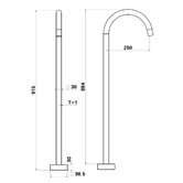 Bella Vista Bathware Mica Floor Mounted Bath Spout
