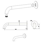 Bella Vista Bathware Mica Heritage 220mm Bath/Basin Spout