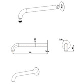 Bella Vista Bathware Mica Heritage 250mm Bath/Basin Spout