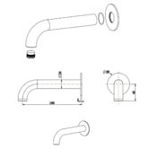 Bella Vista Bathware Mica 160mm Bath/Basin Spout