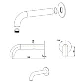 Bella Vista Bathware Mica 160mm Bath/Basin Spout