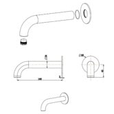 Bella Vista Bathware Mica 160mm Bath/Basin Spout