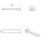 Bella Vista Bathware Beki 220mm Bath Spout