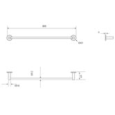 Bella Vista Bathware Mica Single Towel Rail