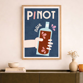 Linea Editions Pinot Noir Framed Paper Print Wall Art