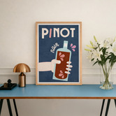 Linea Editions Pinot Noir Framed Paper Print Wall Art