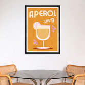 Linea Editions Aperol Spritz Framed Paper Print Wall Art