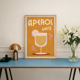 Linea Editions Aperol Spritz Framed Paper Print Wall Art