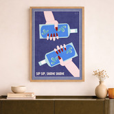 Linea Editions Sip Sip Framed Paper Print Wall Art