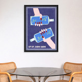 Linea Editions Sip Sip Framed Paper Print Wall Art