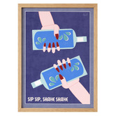 Linea Editions Sip Sip Framed Paper Print Wall Art