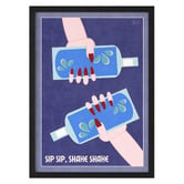 Linea Editions Sip Sip Framed Paper Print Wall Art