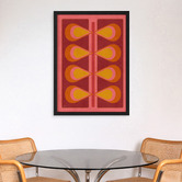 Linea Editions Nervure Cerise Framed Paper Print Wall Art