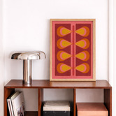 Linea Editions Nervure Cerise Framed Paper Print Wall Art