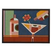 Linea Editions Bar Bordeaux Framed Paper Print Wall Art
