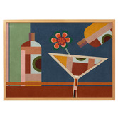 Linea Editions Bar Bordeaux Framed Paper Print Wall Art