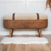 Solid State Studio Stefan Buffalo Leather Storage Ottoman Bench