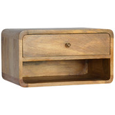 Solid State Studio Kilea Mango Wood Wall-Mounted Bedside Table