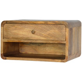 Solid State Studio Kilea Mango Wood Wall-Mounted Bedside Table