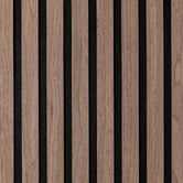 Vanta Living Acoura Space 2700 x 600mm Rustic Walnut Acoustic Slat Wall Panel